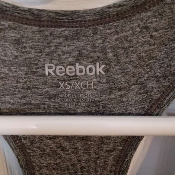 Women's  Reebok Grey Racer Tank XS - Picture 2 of 7